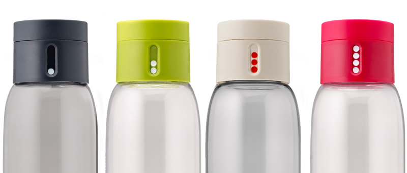 Bouteille design qui mesure votre hydratation