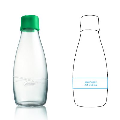 bouteille d'eau personnalisée en verre de 50 cl