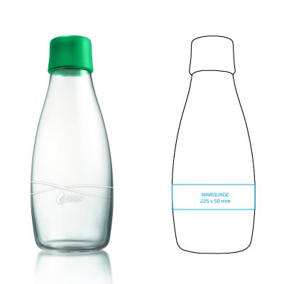 Bouteille personnalisable transparente 1L, Bouteilles