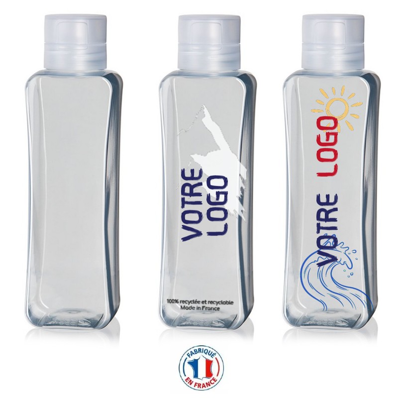 Flacon en PET 100% recyclé, made in France, personnalisable