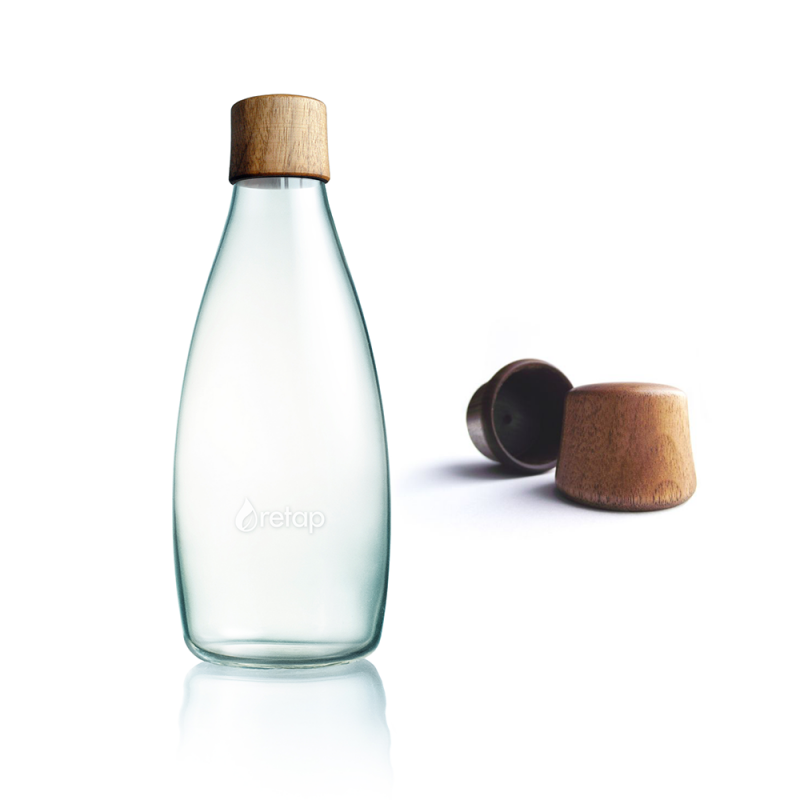 Bouteilles en verre Retap avec bouchon bois - Option housse - 30, 50 ou 80 cl – Image 3