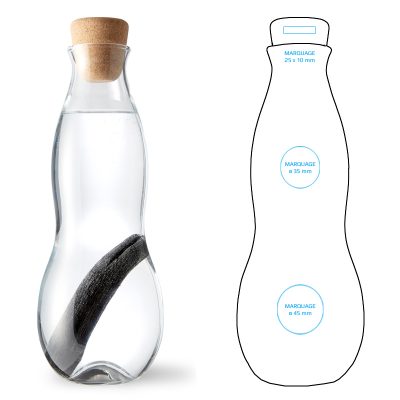 CARAFE PERSONNELLE avec filtre à charbon actif black+blum