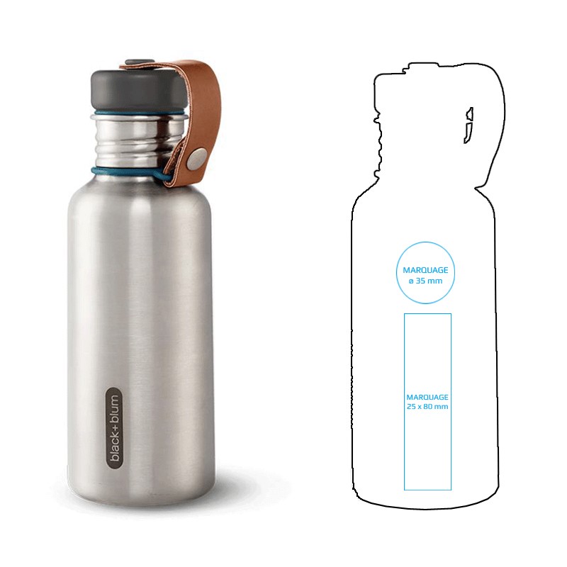 Gourde personnalisée isotherme en inox - Sans BPA