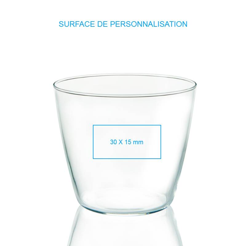 Verre à eau personnalisable en complément d'une carafe à eau design