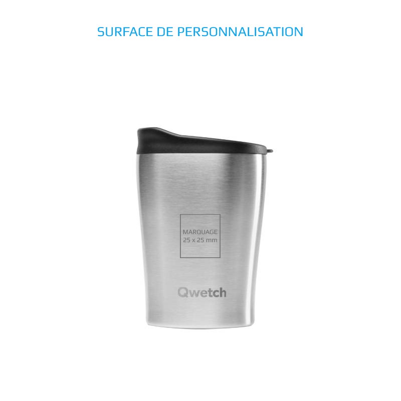 Mug isotherme argent personnalisé