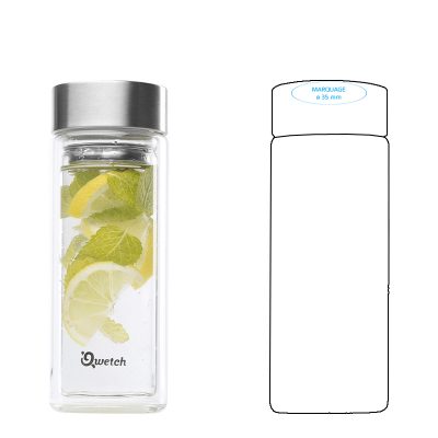 sunkey Grand Bouteille Verre 1,5/2 litres d'Eau avec Protection Néoprène  Housse, Écologique Borosilicate Verre sans BPA (1,5L) : : Cuisine  et Maison