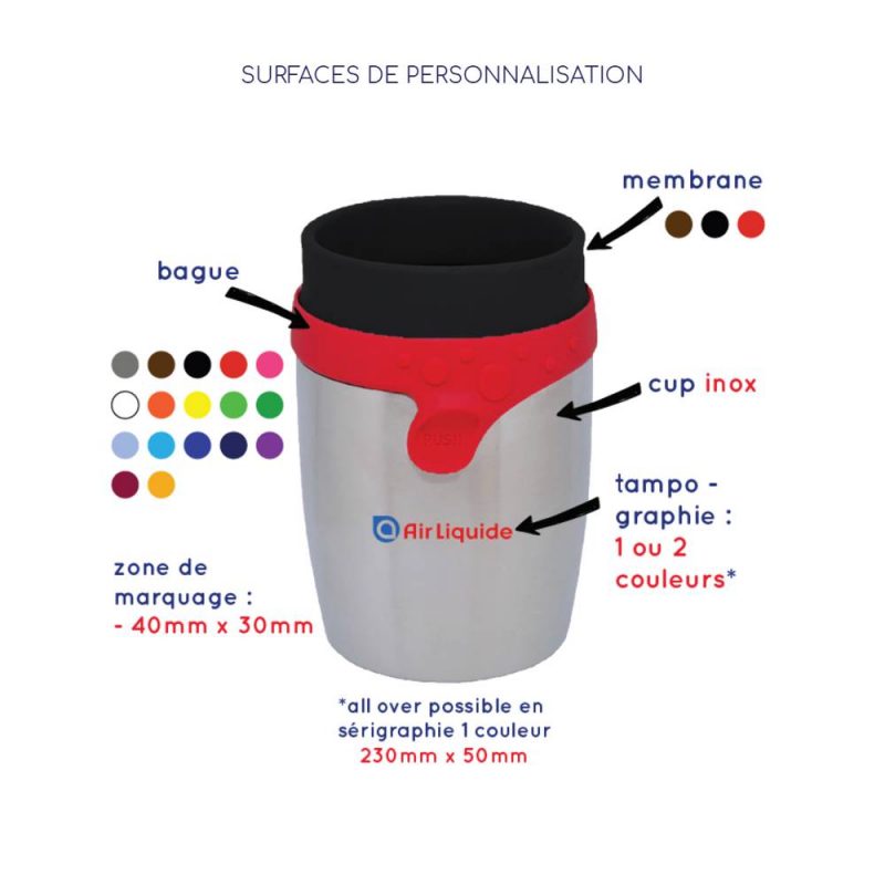 Mug isotherme de fabrication française, à personnaliser avec votre logo