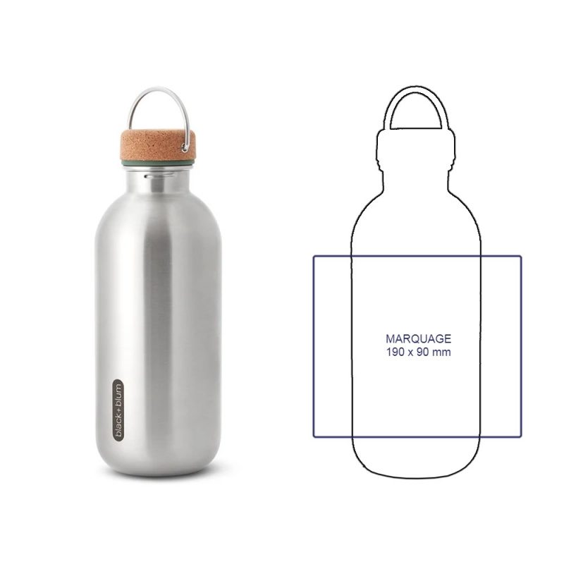 Gourde inox publicitaire, légère et compacte, par Pimp-My-Bottle