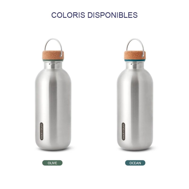 Gourde inox Temae, coloris disponibles