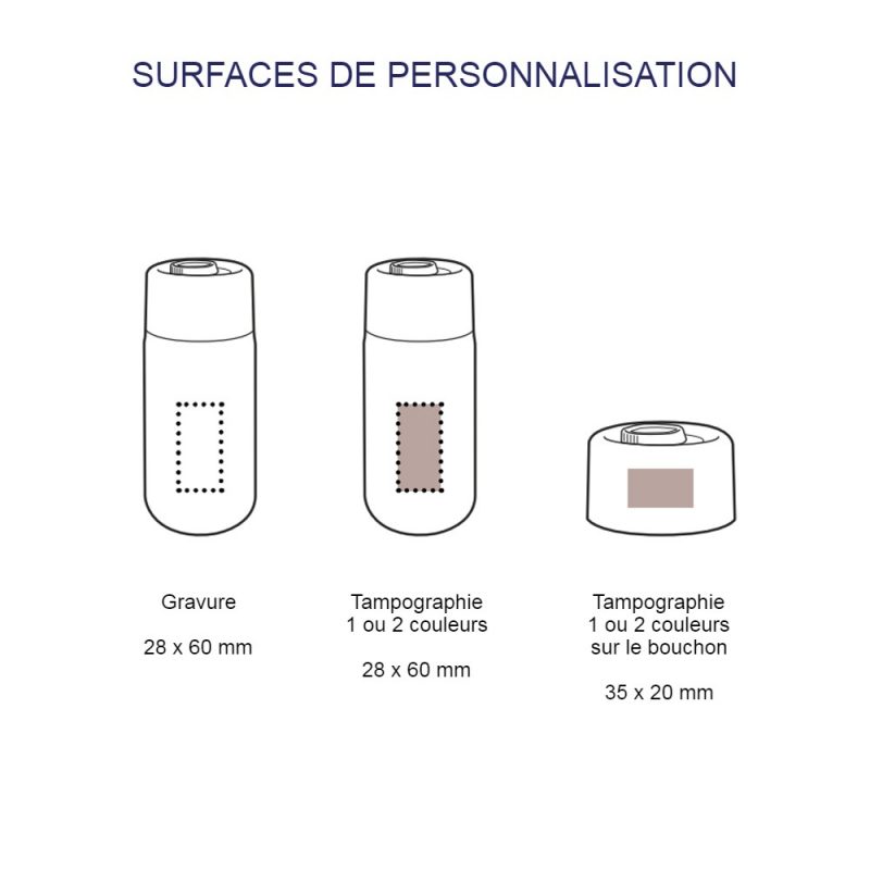 Travel mug publicitaire Avea, design et isotherme