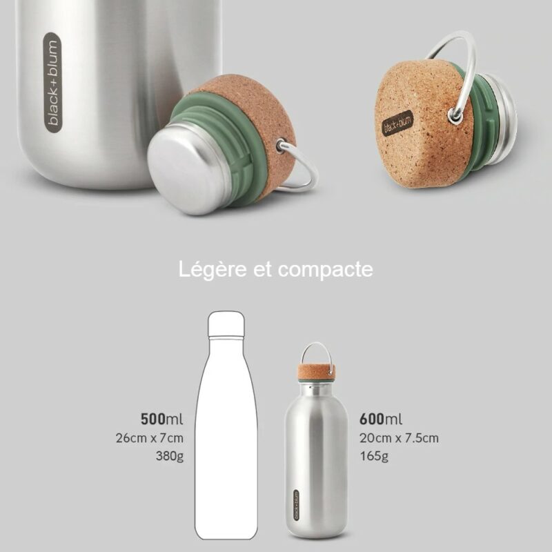 GOURDE D'EAU EN INOX de black+blum - 60 cl – Image 5