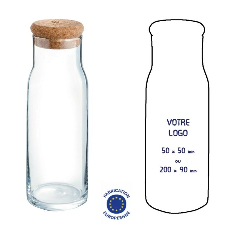 Carafe en verre personnalisable Tylosand, une carafe d'eau fabriquée en Europe