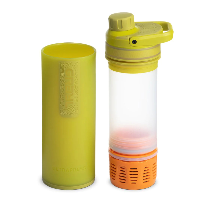 Gourde filtrante pour eau potable Grayl Ultrapress, disponible chez Pimp-my-bottle