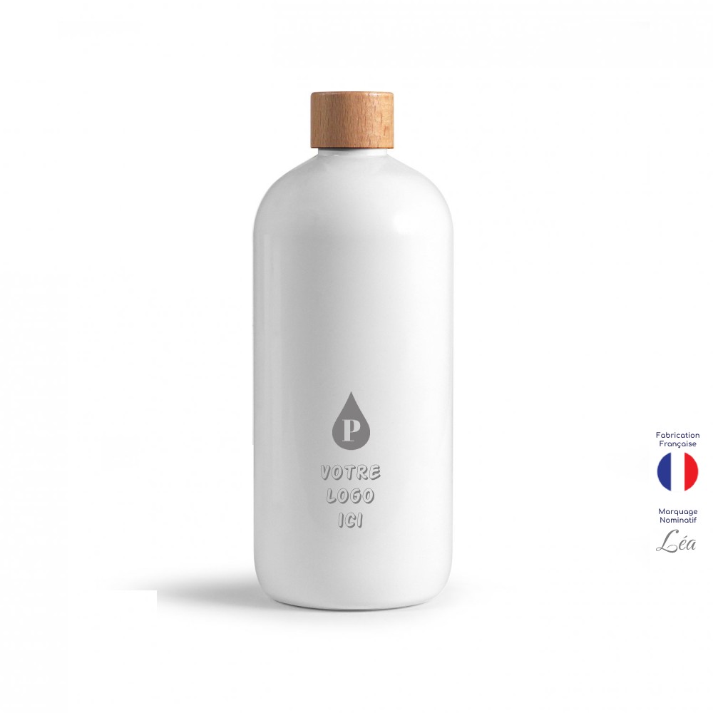 Waterdrop Gourde en acier inoxydable et bambou - Bouteille isotherme