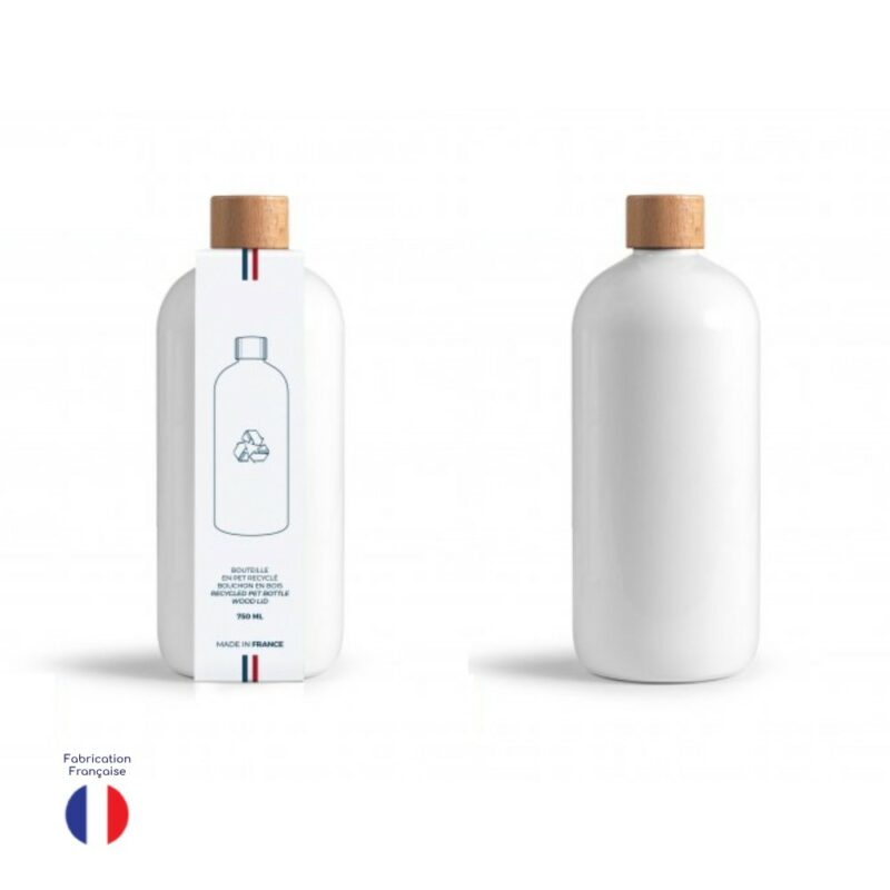 Gourde publicitaire plastique recyclé, design et écologique, de fabrication française