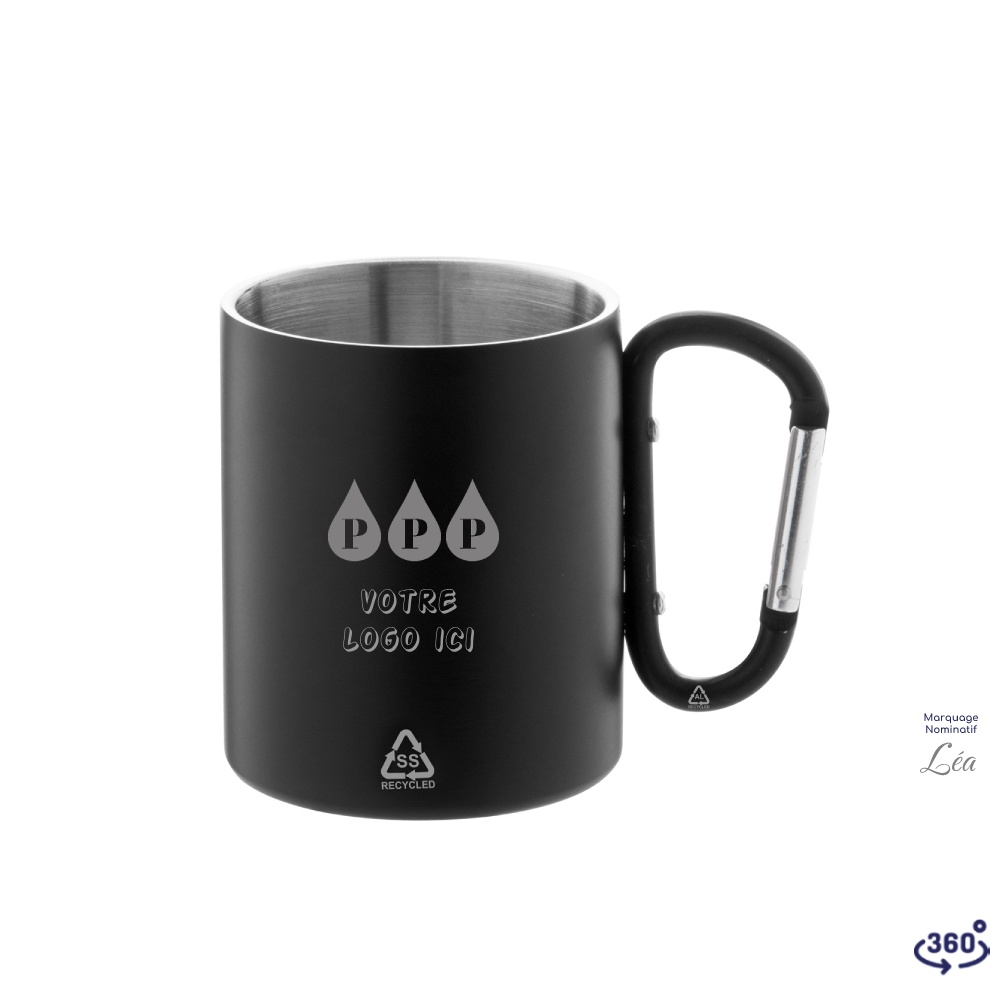 Tasse isotherme en acier recyclé