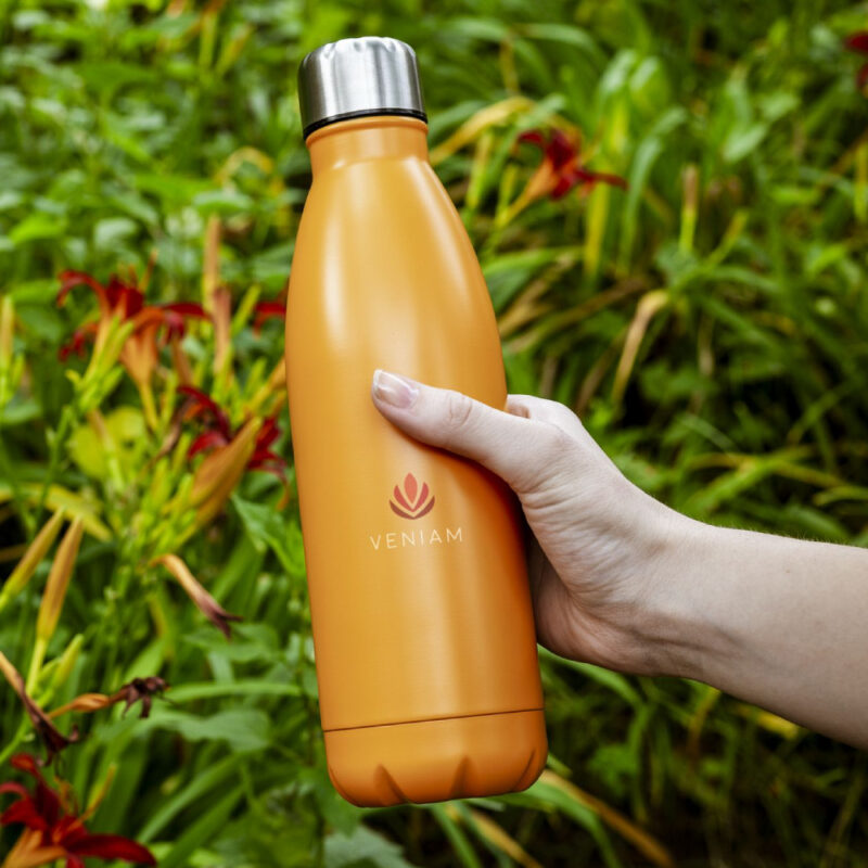 Gourde publicitaire personnalisable en acier inoxydable, gourde légère