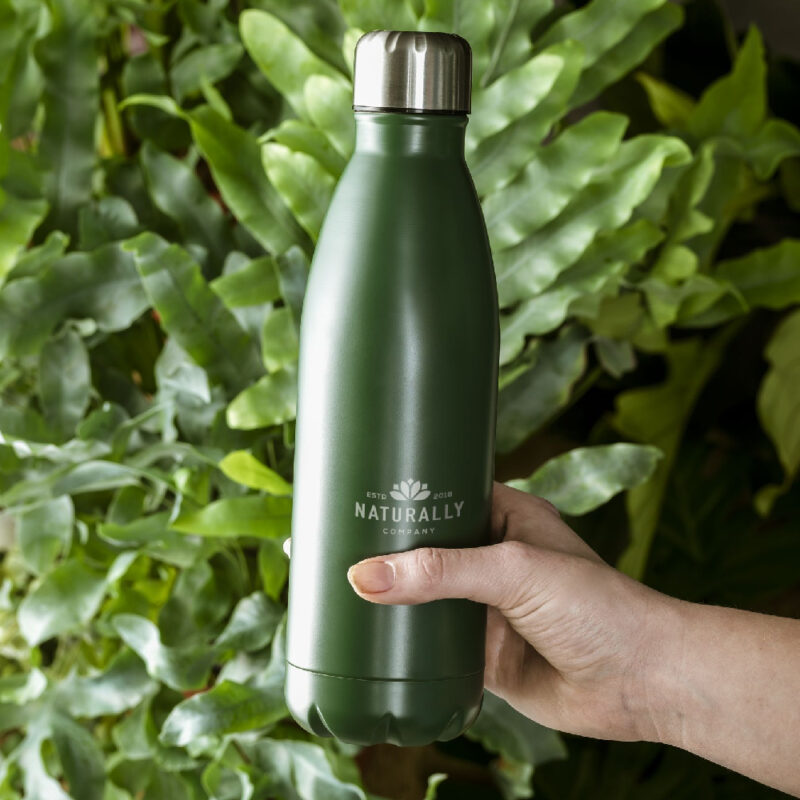 Gourde publicitaire personnalisable en inox, légère, 100% étanche