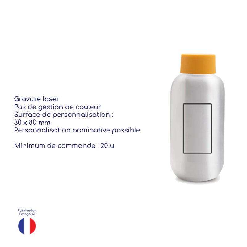 Gourde inox made in France personnalisable pour les pro, à imprimer