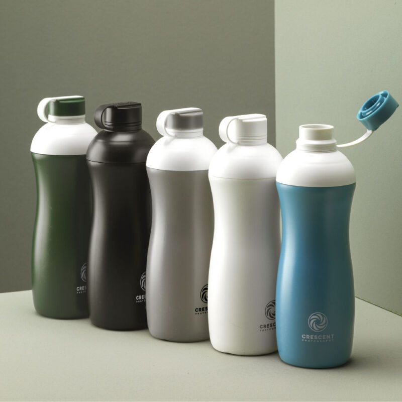 Gourde-en plastique biosourcé, en PEHD. Gourde made in Europe