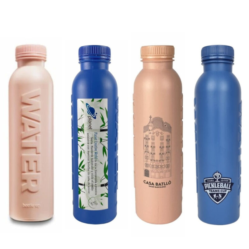 Bouteille pré-remplie personnalisable Veillon, gourde publicitaire avec le mot Water