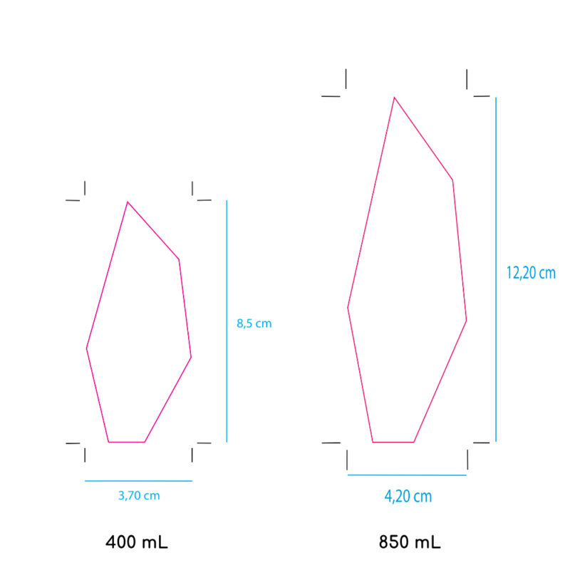 Bouteille pub SAUVETERRE dimensions des étiquettes