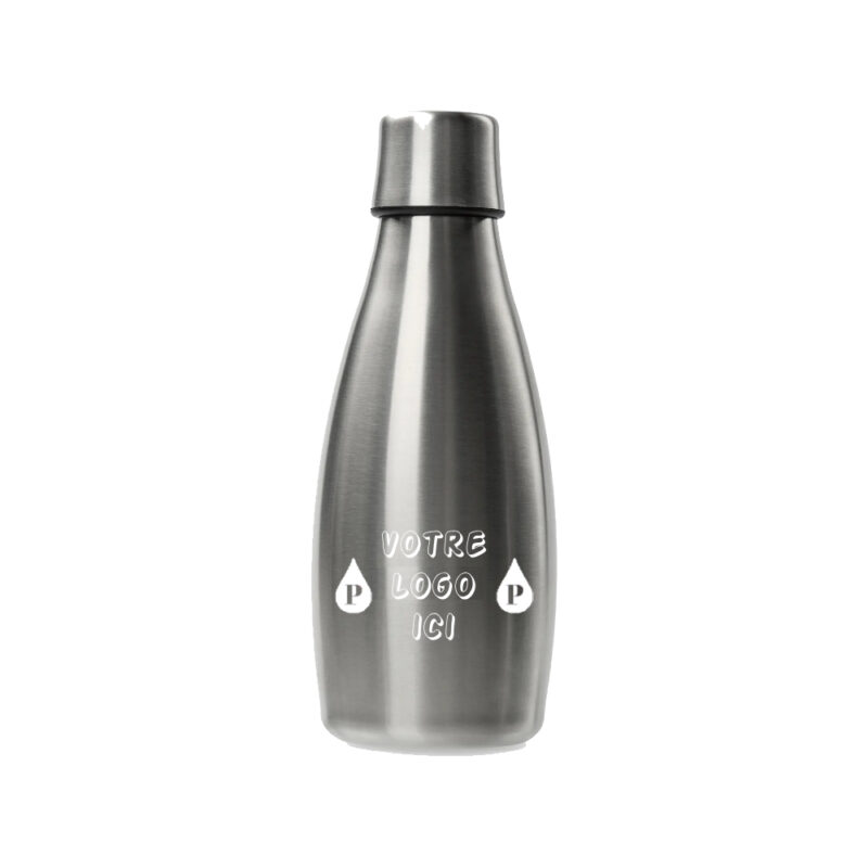 Bouteille inox personnalisable avec un logo, gourde isotherme