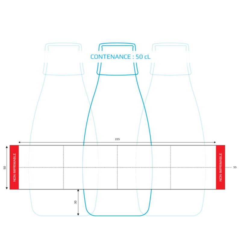 Bouteille inox personnalisable dimensions de personnalisation