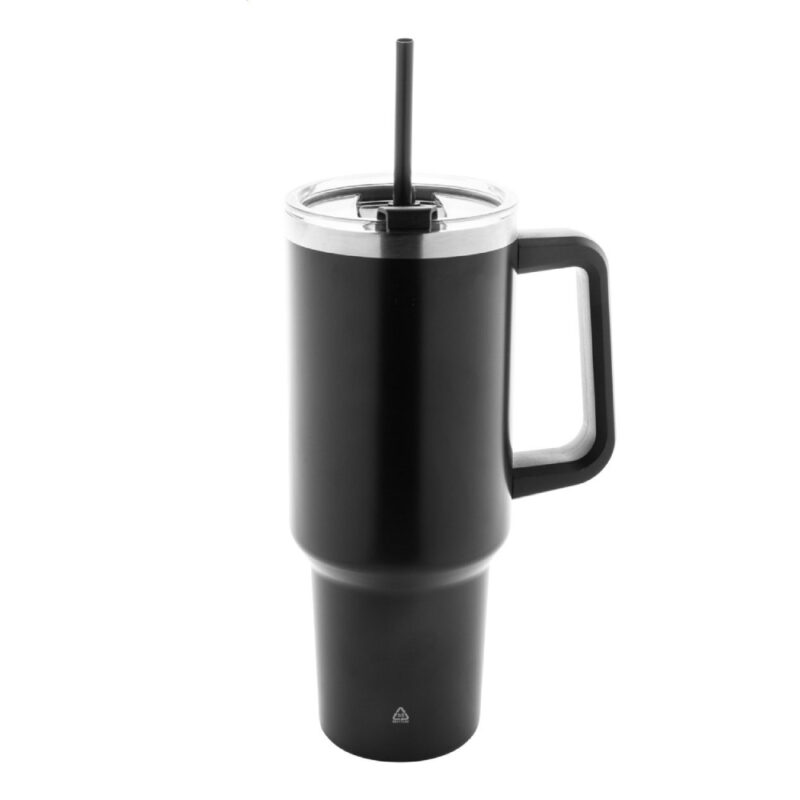 Mug thermos 1 litre avec paille et anse, un design pratique