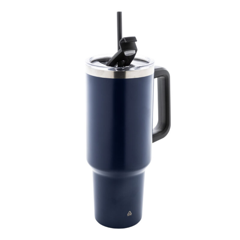Mug thermos design et isotherme, avec anse et paille intégrer
