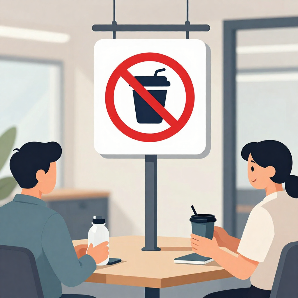 Les gobelets jetables sont interdits, comme tous les plastiques à usage unique