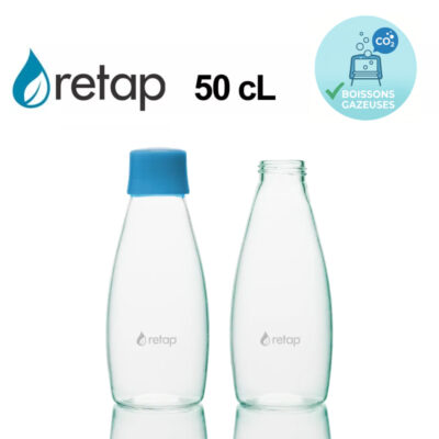 Bouteille en verre pour boissons gazeuses Retap